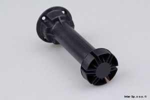 Nóżka kuchenna, 21031003, H-150 mm, 2-częściowa, Czarny, UNION PLAST