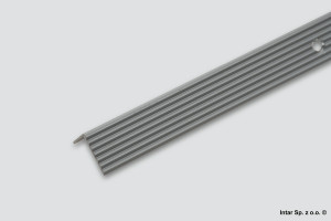 Listwa schodowa aluminiowa, 1-12105-01-90, L-900 mm, S-15 mm, 01 Srebrny, ASPRO