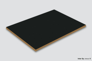 Płyta MDF laminowana, FeelNess, 1-str., 0190 HG/BS, Czarny, Gr. 18 mm, 2800x1220 mm, KRONOSPAN