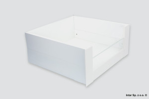 Komplet - Szuflada wewnętrzna MERIVOBOX, 425027, Wys. E+BOXCAP, L=450 mm, 40kg., BAZA bez elementów frontowych, Szary Indium mat, BLUM