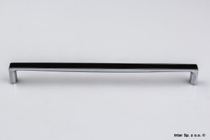 Uchwyt meblowy TWIX, C-5459-320.P59-G2, S=320 mm, Czarny połysk/Chrom połysk, NOMET
