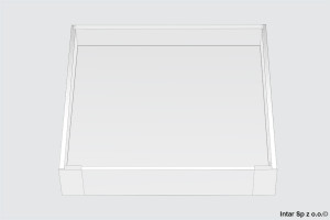 Komplet - Szuflada wewnętrzna TANDEMBOX ANTARO, L-550 mm, Wys. M, 65kg, Bez frontu Z31L1036A, Jedwabiście biały, BLUM
