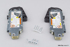 Zestaw siłowników AVENTOS HS, 20S2E00.05, Waga frontu 5,00 - 13,00 kg., Wysokość korpusu 526 - 675 mm, SERVO-DRIVE, BLUM