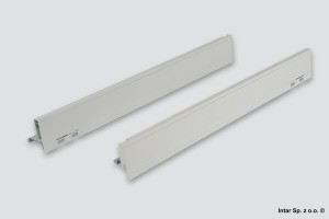 Boki do szuflady LEGRABOX PURE, 770N5502S, L-550 mm, Wys. N, R+L, Jedwabi艣cie bia艂y, BLUM