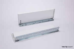 Boki do szuflady LEGRABOX PURE, 770C5502S, L-550 mm, Wys. C, R+L, Jedwabiście biały, BLUM