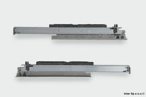 Prowadnica MOVENTO do szuflady drewnianej, 760H3500SU, L-350 mm, 40 kg, Blumotion S, Wymaga sprzęgła T51.7601, Montaż do dna, L+R, BLUM