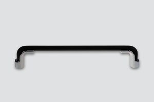 Uchwyt meblowy HERMES, C-6515.P61-G2, S=160 mm, Czarny mat/Chrom połysk, NOMET