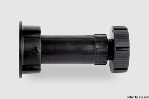 Nóżka meblowa, 10/04.A080+10/05.0251, H-80 mm, 400 kg, 3-częściowa, Czarny, VOLPATO