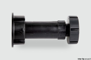 N贸偶ka meblowa, 10/04.A080+10/05.0251, H-80 mm, 400 kg, 3-cz臋艣ciowa, Czarny, VOLPATO