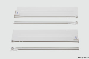 Komplet - Szuflada METALBOX, MP-118450-10, H-118 mm, L-450 mm, Biały, PRESTIGE, GTV
