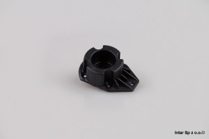 Podstawa owalna nóżki kuchennej, 23032002, Fi-12 mm, Czarny, UNION PLAST