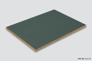 Płyta wiórowa laminowana, 25735 OM, Black Green, Gr. 19 mm, 2790x1300 mm, KAINDL