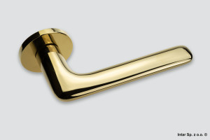 Klamka Ono Fit, 49-0327, Rozeta okrągła, R68F, Złoty, VDS