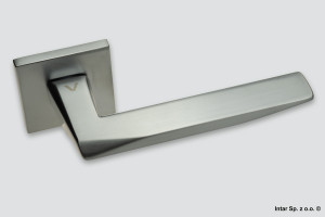 Klamka Zoe Fit, 49-0101, Rozeta kwadratowa, R67F, Chrom satynowy, VDS