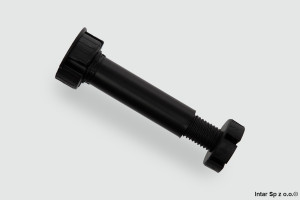 Nóżka regulowana, 9385/15, H-150 mm, 3-częściowa, Czarny, EB