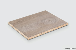 Płyta wiórowa laminowana, K5412 RO, Dąb ENDgrain Raw, Gr. 8 mm, 2800x2070 mm, KAINDL