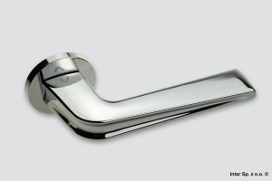 Klamka Radius Fit, 49-0131, Rozeta okrągła, R68F, Chrom, VDS
