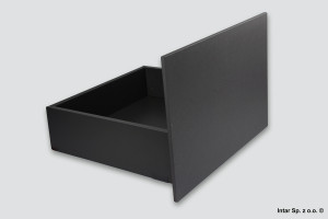 Komplet - Szuflada MERIVOBOX, 426162, Wys. K, L=550 mm, 40kg., Mocowanie frontu na INSERTA ZF4.10I2, Antracyt mat, BLUM