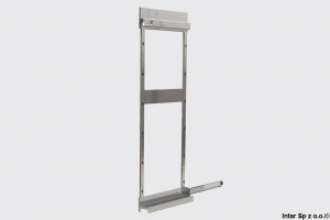 Stelaż wąski do CARGO MIDI PRESTIGE SUPREME, W-5800-1400L.P22, H-1400 mm, LEWY, Wąski, Lakier, Srebrny, NOMET