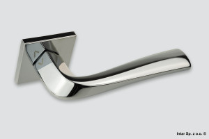 Klamka Heavy Fit, 49-0106, Rozeta kwadratowa, R67F, Chrom, VDS