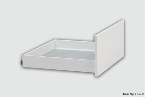 Komplet - Szuflada TANDEMBOX ANTARO, L-600 mm, Wys. M, 30kg, ZSF.39A2, Tip-On Blumotion L1, Jedwabiście biały, BLUM