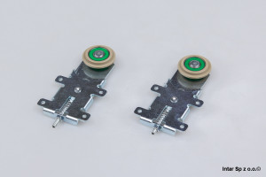 Wózek dolny WD18V HI-TEC, 10058-SV-G, Rolka wypukła, (2 szt/blister+stoper), Green, SEVROLL