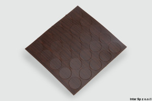 Zaślepka ABS samoprzylepna, K0854, Fi-14 mm, (25szt/listek), Wenge, SCHILSNER