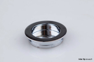 Uchwyt meblowy wpuszczany okrągły, DD01-G2, L=50 mm, Chrom, DC POLSKA