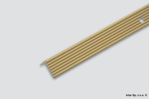 Listwa schodowa aluminiowa, 1-12105-03-180, L-1800 mm, S-15 mm, 03 Złoty, ASPRO