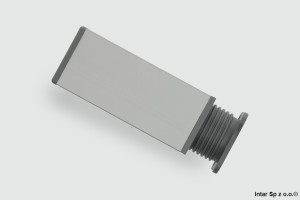 Nóżka meblowa kwadratowa, NAK27, H-100 mm, Aluminiowy, EB
