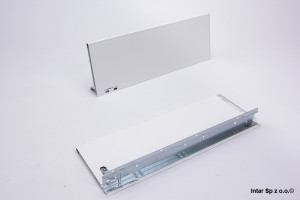 Boki do szuflady LEGRABOX PURE, 770C5002S, L-500 mm, Wys. C, R+L, Jedwabiście biały, BLUM
