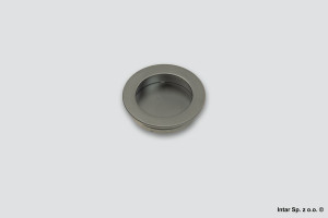 Uchwyt meblowy wpuszczany okrągły, DD02-G6, L= 40 mm, Aluminium, DC POLSKA