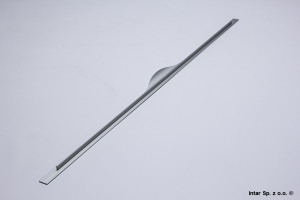 Uchwyt kraw臋dziowy UKW-21, 029 021 05, L=602 mm, Typ S, C-0, Srebrna Anoda, ZOBAL