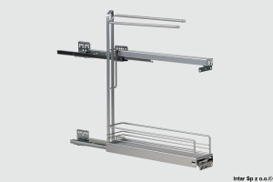 Wyciąg wąski z półką i wieszakiem SILVER 3D-X, 04.396, S-150 mm, Szary, PEKA