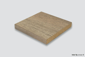 Blat roboczy Square Edge, K105 FP, Dąb Endgrain Surowy, 38x635x4100, 1str., KRONOSPAN