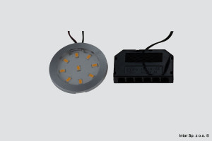 Oprawa okrągła LED MASTER, ORBIT-XLM-AL-30K-01W, 3W, 12V, Przewód 2000 mm, Aluminium, Biały ciepły, DESIGN LIGHT