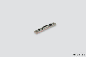 Wyłącznik dotykowy płytka PCB, WYL-XC60-NI-01W, 12VDC/5A, Do taśmy LED, Do profilu LINE MINI, Max. 60W, Diody niebieskie, DESIGN LIGHT