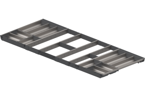 Wk艂ad na sztu膰ce ORGA-LINE, ZSI.12VEI6, Do TANDEMBOX, L-500 mm, S-1200 mm, Inox, BLUM