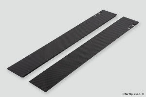 Metalowy element dekoracyjny LEGRABOX, Bok, 770M600ASGCZ, L-600 mm, Wys. M, R+L, Czarny carbon/Carbon look, BLUM