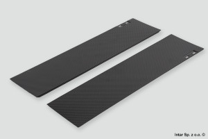 Metalowy element dekoracyjny LEGRABOX, Bok, 770K500ASGCZ, L-500 mm, Wys. K, R+L, Czarny carbon/Carbon look, BLUM