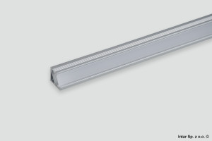 Profil TRI-LINE MINI kątowy, PROFIL-MN-3LIN-ML-3W, Klosz mleczny, 3 mb, Aluminium, DESIGN LIGHT