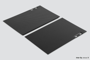 Metalowy element dekoracyjny LEGRABOX, Bok, 770C270ASGCZ, L-270 mm, Wys. C, R+L, Czarny carbon/Carbon look, BLUM