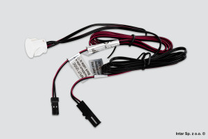 Wyłącznik ze ściemniaczem W01, WYL-W01-BI-01, Przewód po 1000 mm, 36W, 12VDC, Biały, DESIGN LIGHT