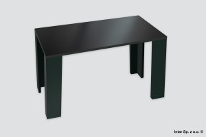 Stół prostokątny laminowany, Gr. 25 mm, 1200x800, 190 PE, Czarny, INTAR