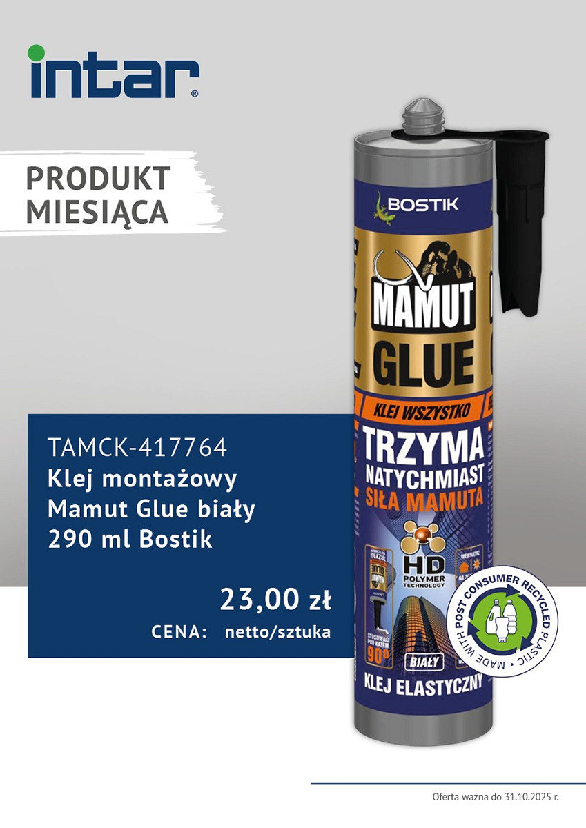 Klej montażowy mamut_produkt miesiąca października 2025