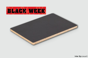 Płyta wiórowa laminowana, 0190 PE, Czarny, Gr. 18 mm, 2800x2070 mm, KRONOSPAN