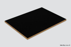 Płyta MDF foliowana, 2-str., 2461LT, Deep Black MAT PP, Rauvisio Tone, Gr. 18,6 mm, 2800x1300 mm, REHAU