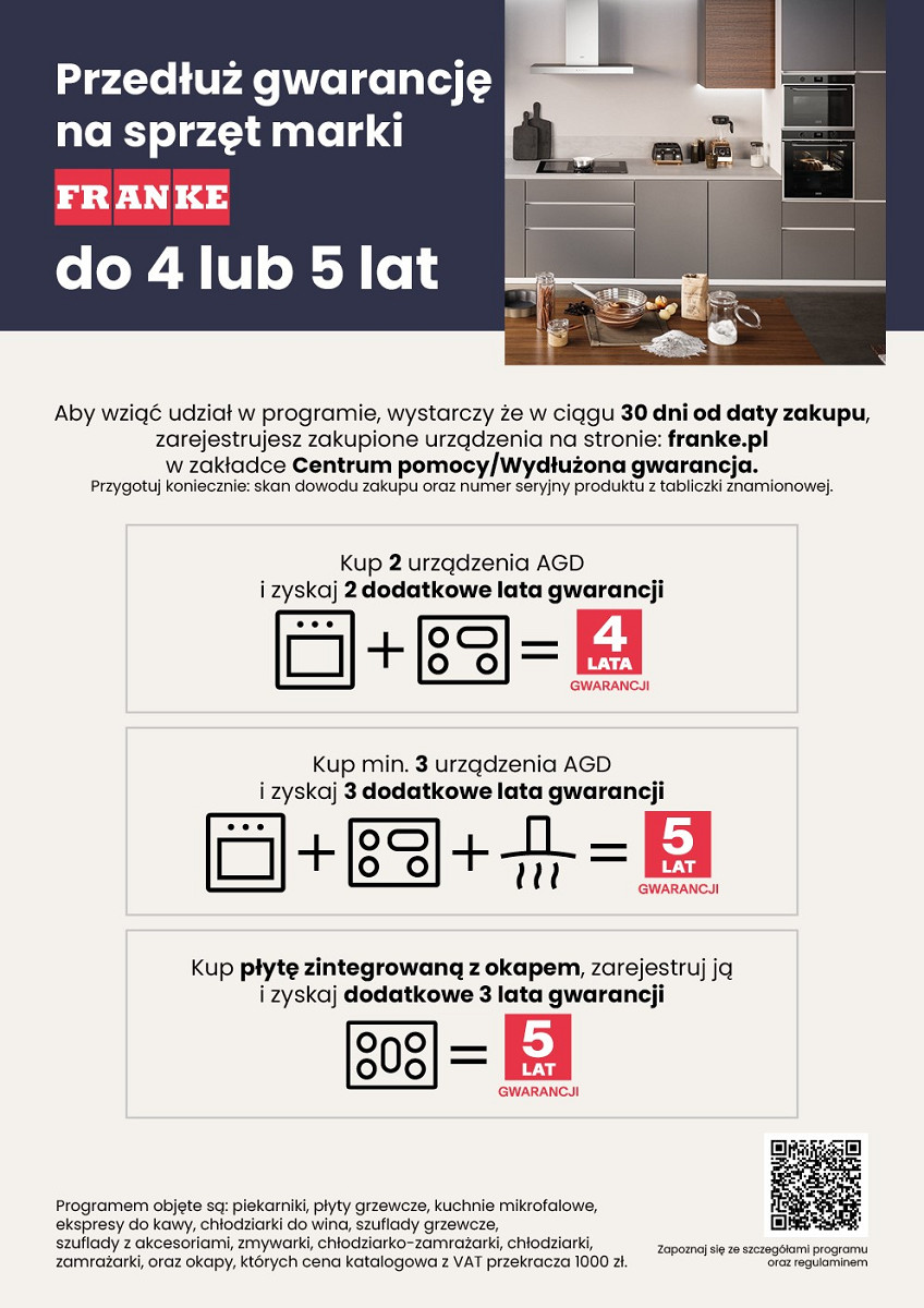 Franke_przedłuzenie gwarancji do 4 lub 5 lat