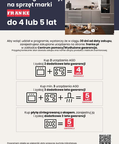 Franke_przedłuzenie gwarancji do 4 lub 5 lat