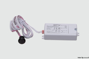 Włącznik bezdotykowy 1-biegowy, AE-WBEZDB-10S, (Do szaf), Max. 500W, AC220-240V, IP20, Czarny, GTV